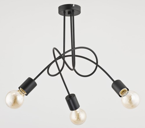Lampa sufitowa TANGO czarna 3xE27 23173 Alfa