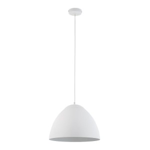 Lampa wisząca FARO kopuła metalowa, biała o średnicy 33cm TK Lighting