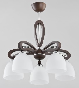 Lampa sufitowa GRACJA drewniana 5xE27 20895 Alfa