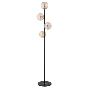 Lampa stojąca MALAGA czarny/złoty 4xE14 9291 Alfa