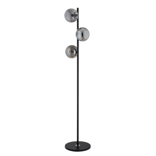 Lampa stojąca MALAGA czarna/chrom 3xE14 9290 Alfa