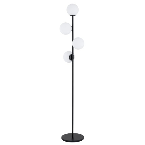 Lampa stojąca MALAGA czarna/biała 4xE14 9289 Alfa