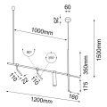 Lampa wisząca NAMASU czarna 7862 SHILO