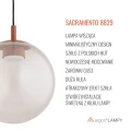 Lampa wisząca SACRAMENTO GX53  brudny róż opalizowany 8829 Argon