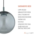 Lampa wisząca SACRAMENTO GX53  przydymiony zielono-szary 8830 Argon