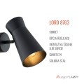 Kinkiet LORD E14  czarny struktura 8763 Argon