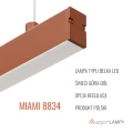 Lampa wisząca pojedyczna, świecącą góra-dół MIAMI LED  terakota 8834 Argon