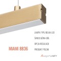 Lampa wisząca pojedyczna, świecącą góra-dół MIAMI LED  złoty 8836 Argon