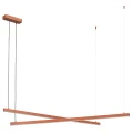 Lampa wisząca podwójna regulowana, świecąca góra-dół MIAMI LED  terakota 8837 Argon