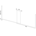 Lampa wisząca podwójna regulowana, świecąca góra-dół MIAMI LED  terakota 8837 Argon