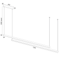 Lampa wisząca podwójna regulowana, świecąca góra-dół MIAMI LED  terakota 8837 Argon