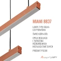 Lampa wisząca podwójna regulowana, świecąca góra-dół MIAMI LED  terakota 8837 Argon