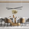 Lampa wisząca podwójna regulowana, świecąca góra-dół MIAMI LED  czarny 8838 Argon