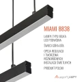 Lampa wisząca podwójna regulowana, świecąca góra-dół MIAMI LED  czarny 8838 Argon