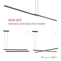 Lampa wisząca podwójna regulowana, świecąca góra-dół MIAMI LED  czarny 8838 Argon