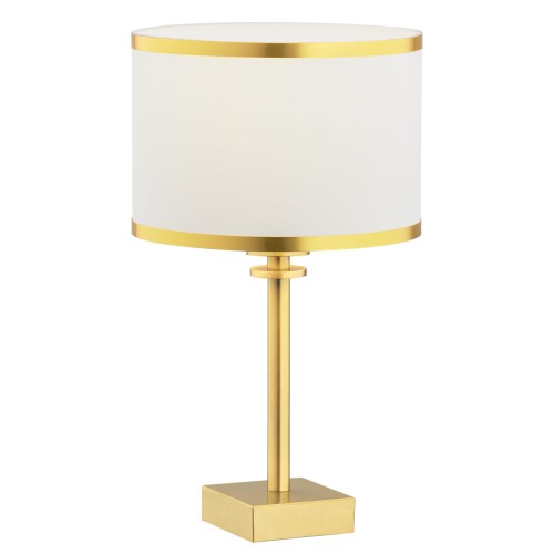 Lampa stołowa ABBANO E27  śmietankowy ze złotym paskiem 8029 Argon