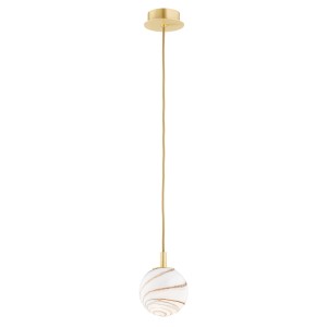 Lampa wisząca, mała ALMIROS E14  biało-brązowy (marmurek) 8450 Argon