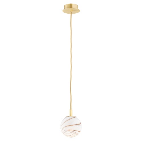 Lampa wisząca, mała ALMIROS E14  biało-brązowy (marmurek) 8450 Argon