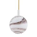 Lampa wisząca, mała ALMIROS E14  biało-brązowy (marmurek) 8451 Argon
