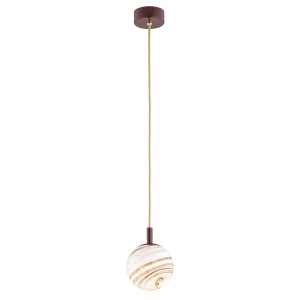 Lampa wisząca, mała ALMIROS E14  biało-brązowy (marmurek) 8452 Argon