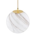Lampa wisząca, duża ALMIROS E27  biało-brązowy (marmurek) 8448 Argon