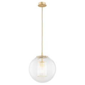 Lampa wisząca HAMPTON E27  transparentny (ryflowany) 8626 Argon