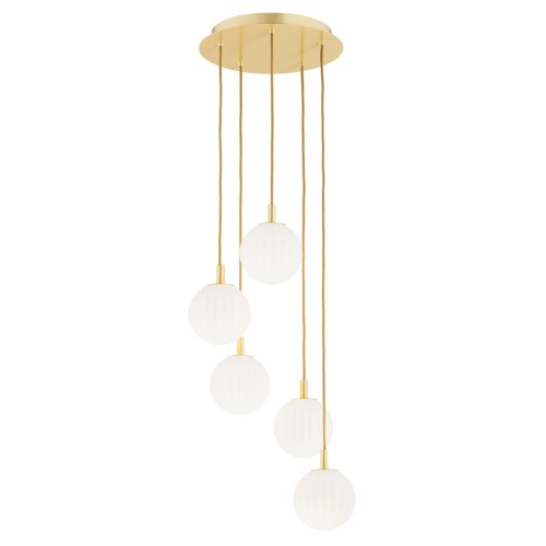 Lampa wisząca PALOMA E14  opal mat (ryflowany) 2183 Argon