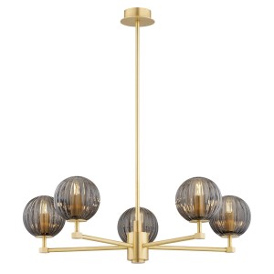 Żyrandol PALOMA E14  dymny (ryflowane) 2186 Argon