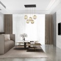 Lampa wisząca PALOMA E27  szary lister (ryflowane) 2189 Argon