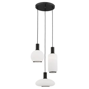 Lampa wisząca na okrągłej podsufitce SAGUNTO PLUS E27  opal mat 6323 Argon