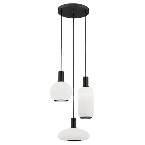 Lampa wisząca na okrągłej podsufitce SAGUNTO PLUS E27  opal mat 6323 Argon