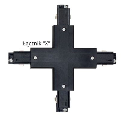 Łącznik typu "x" T-RACK   czarny 8041 Argon