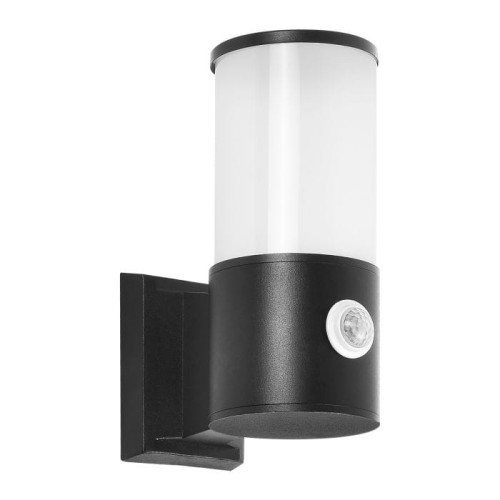 Lampa ogrodowa ścienna elewacyjna kinkiet na 1xE27 z czujnikiem ruchu IP44 czarna Adviti Orno
