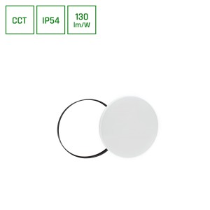 Plafon okrągły biały z czarnym wymiennym ringiem 25cm 18W LED zmienna barwa IP54 Spectrum