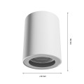 Lampa natynkowa biała IP44 tuba spot Chloe Spectrum