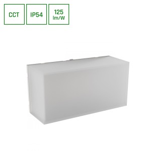 Kinkiet lampa elewacyjna biała SCATOLLO 8W LED zmienna barwa IP54 20x10cm Spectrum