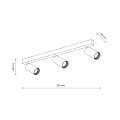 Lampa sufitowa AMIS czarny 3xGU10 10634 TK Lighting