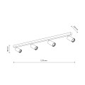Lampa sufitowa AMIS czarny 4xGU10 10635 TK Lighting