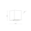Kinkiet elewacyjny AXIS szary GU10 10969 TK Lighting