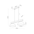 Lampa wisząca OSLO sabia 2xE27 11011 TK Lighting