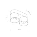 Lampa sufitowa SPARK czarny 2xLED 18164 TK Lighting