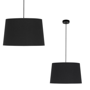 Lampa wisząca MAJA czarna ze stożkowym abażurem o śr. 45cm TK Lighting
