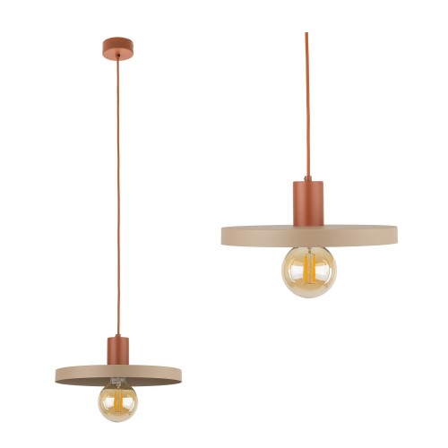 Lampa wisząca SILA ceglasta na gwint E27 z kloszem 10954 TK Lighting