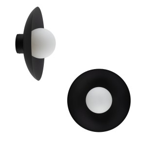 SLATE BLACK GLASS KINKIET 1XG9 10934 TK Lighting