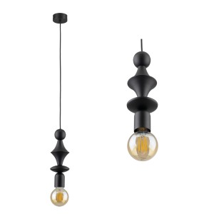 Lampa wisząca TOWER czarna na gwint E27 styl Glamour 10871 TK Lighting