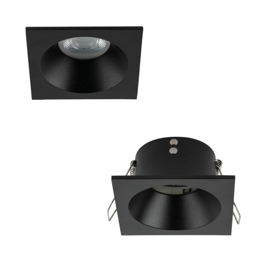 Oczko wpuszczane PRISMA czarna na gwint GU10 z szklanym kloszem 10581 TK Lighting