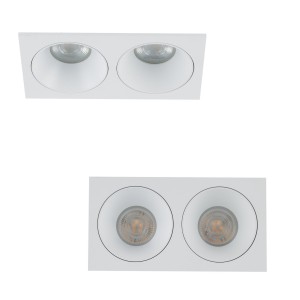 Oczko sufitowe PRISMA biały na gwint GU10 z szklanym kloszem 10580 TK Lighting