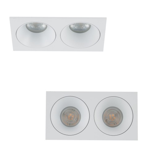 Oczko sufitowe PRISMA biały na gwint GU10 z szklanym kloszem 10580 TK Lighting