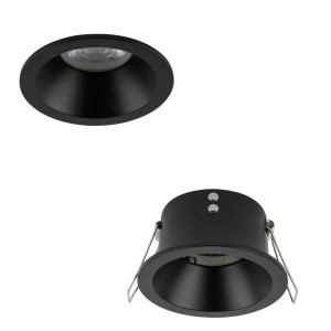 Oczko sufitowe OPTI czarne na gwint GU10 z szklanym kloszem 10577 TK Lighting