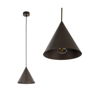 Lampa wisząca CONO na E27  Brązowy - klosz stal 10073 TK Lighting